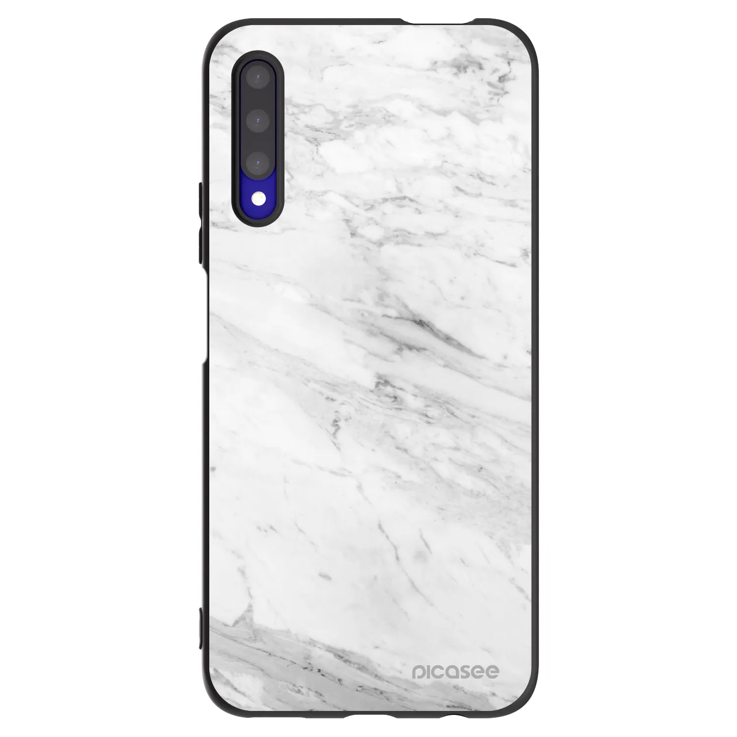 Picasee Honor 9X Pro Hülle - Schwarzes Silikon - White marble
