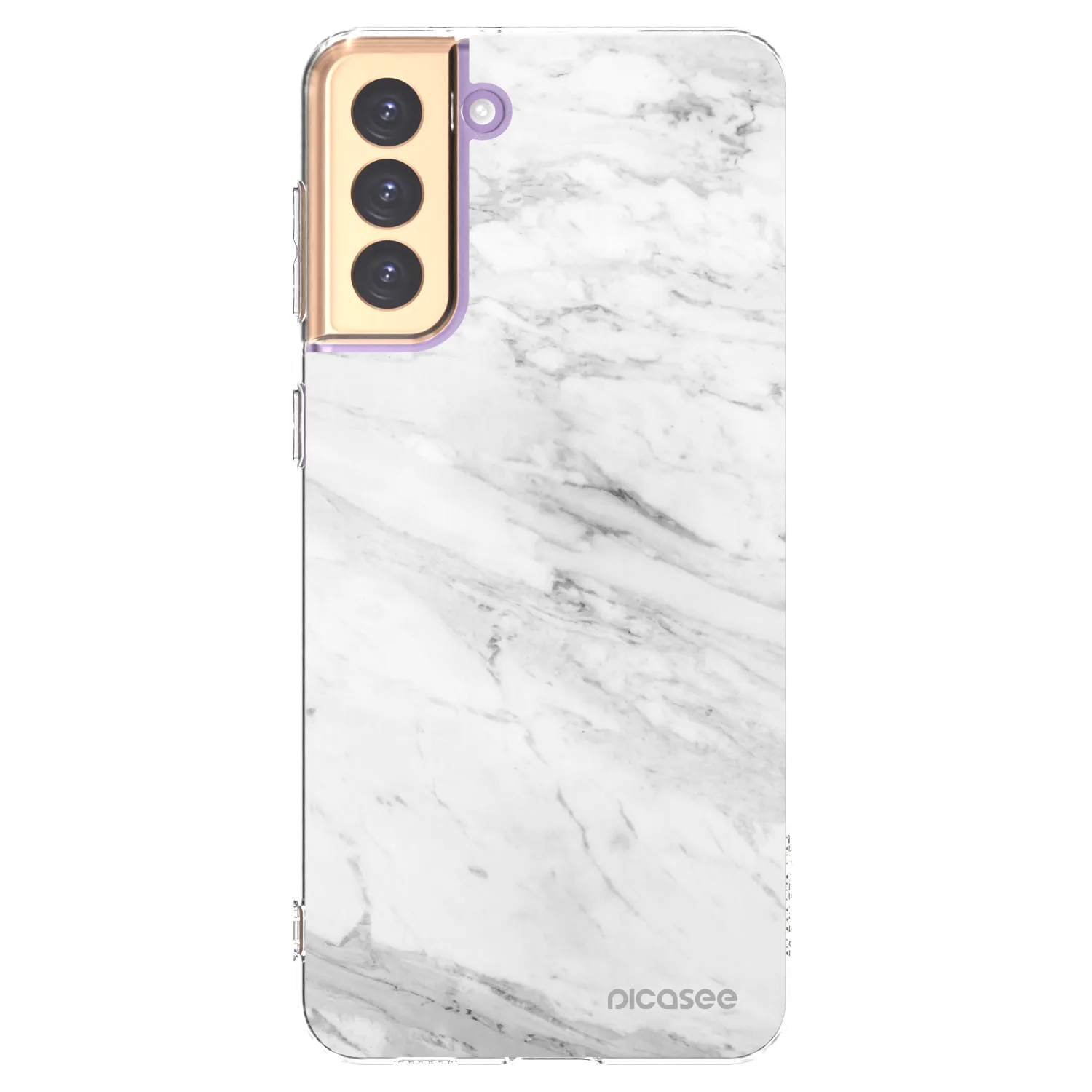 Picasee Samsung Galaxy S21+ 5G G996F Hülle - Transparentes Silikon - White marble
