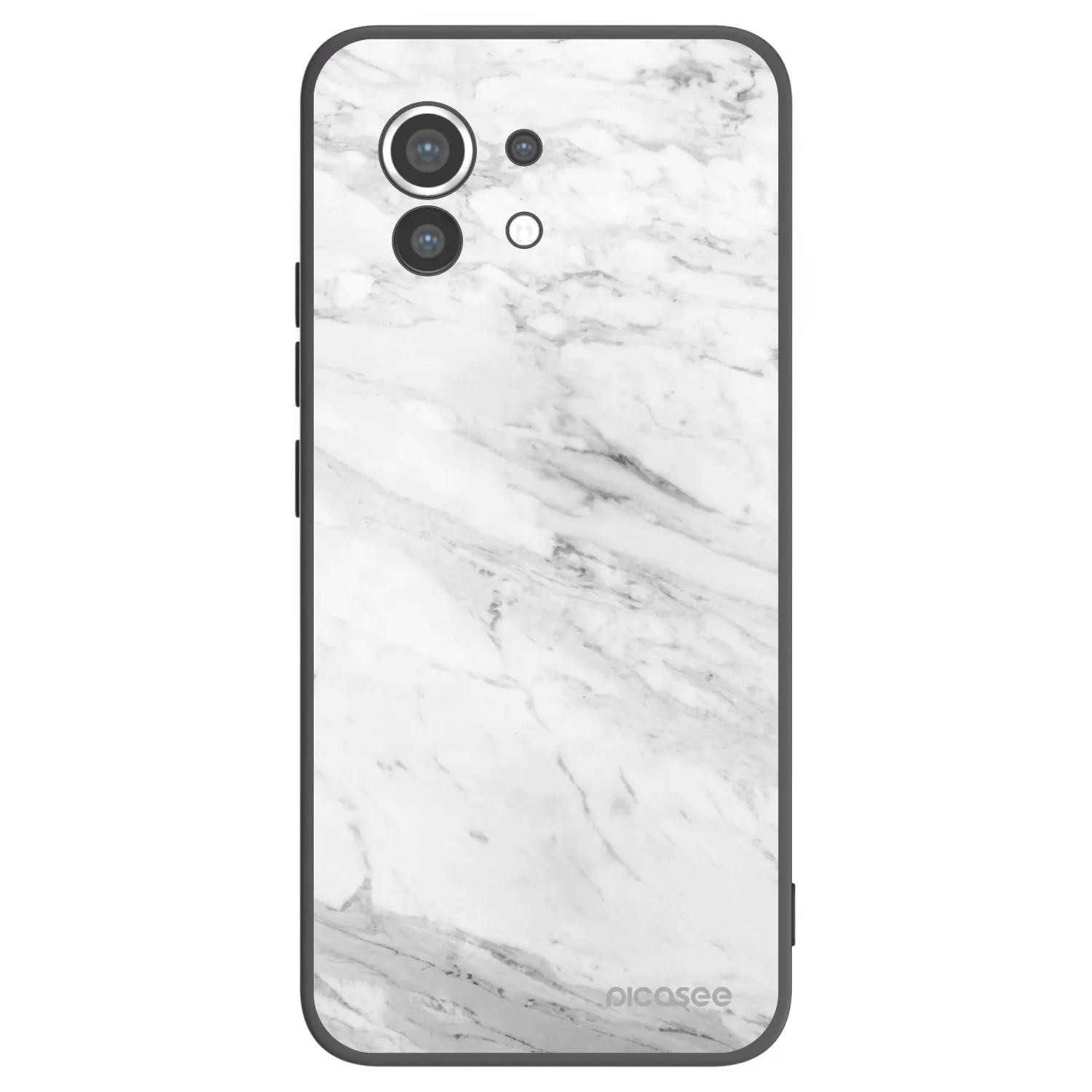 Picasee Xiaomi Mi 11 Hülle - Schwarzes Silikon - White marble