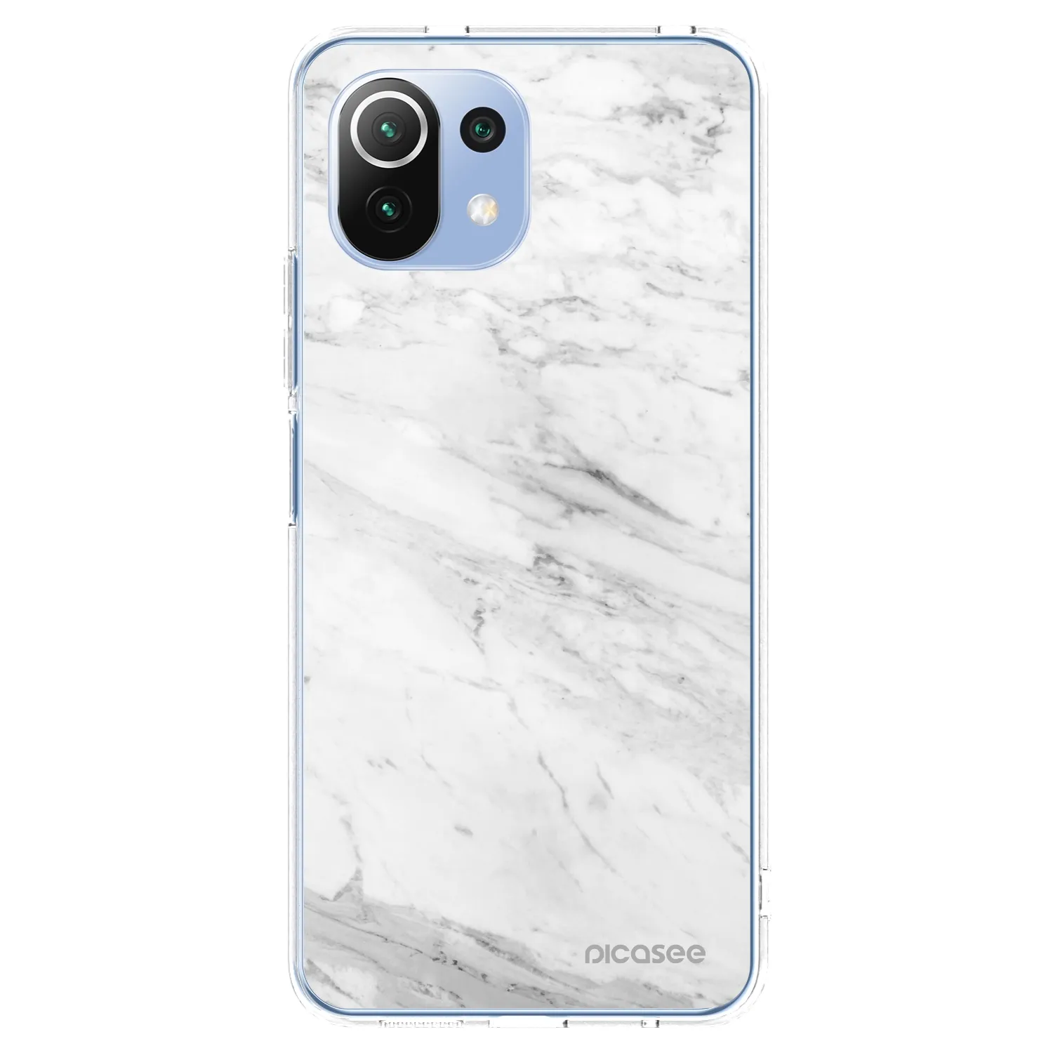 Picasee Xiaomi Mi 11 Lite Hülle - Transparentes Silikon - White marble