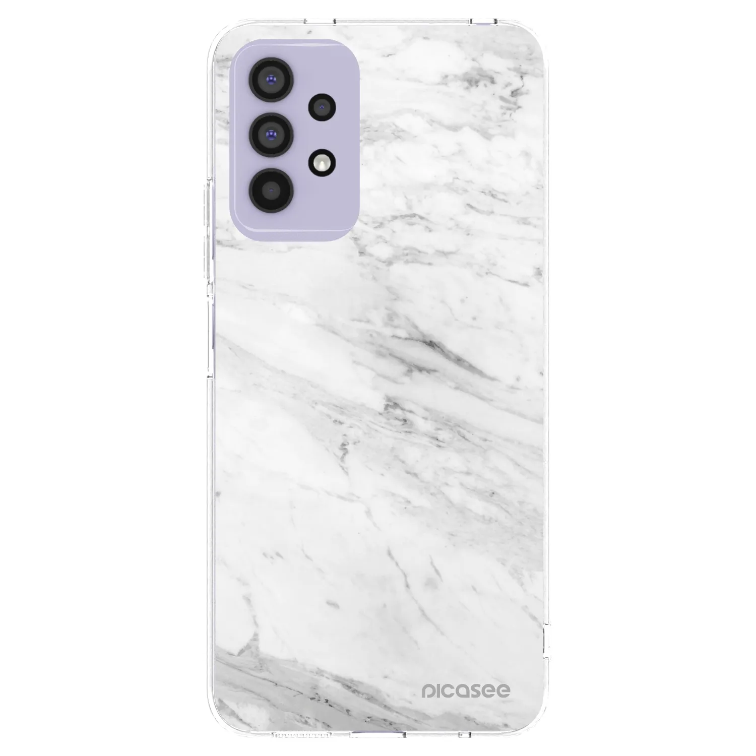 Picasee Samsung Galaxy A32 4G SM-A325F Hülle - Transparentes Silikon - White marble