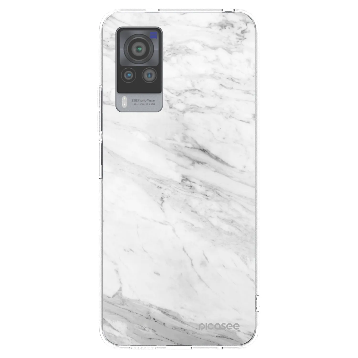 Picasee Vivo X60 Pro 5G Hülle - Transparentes Silikon - White marble
