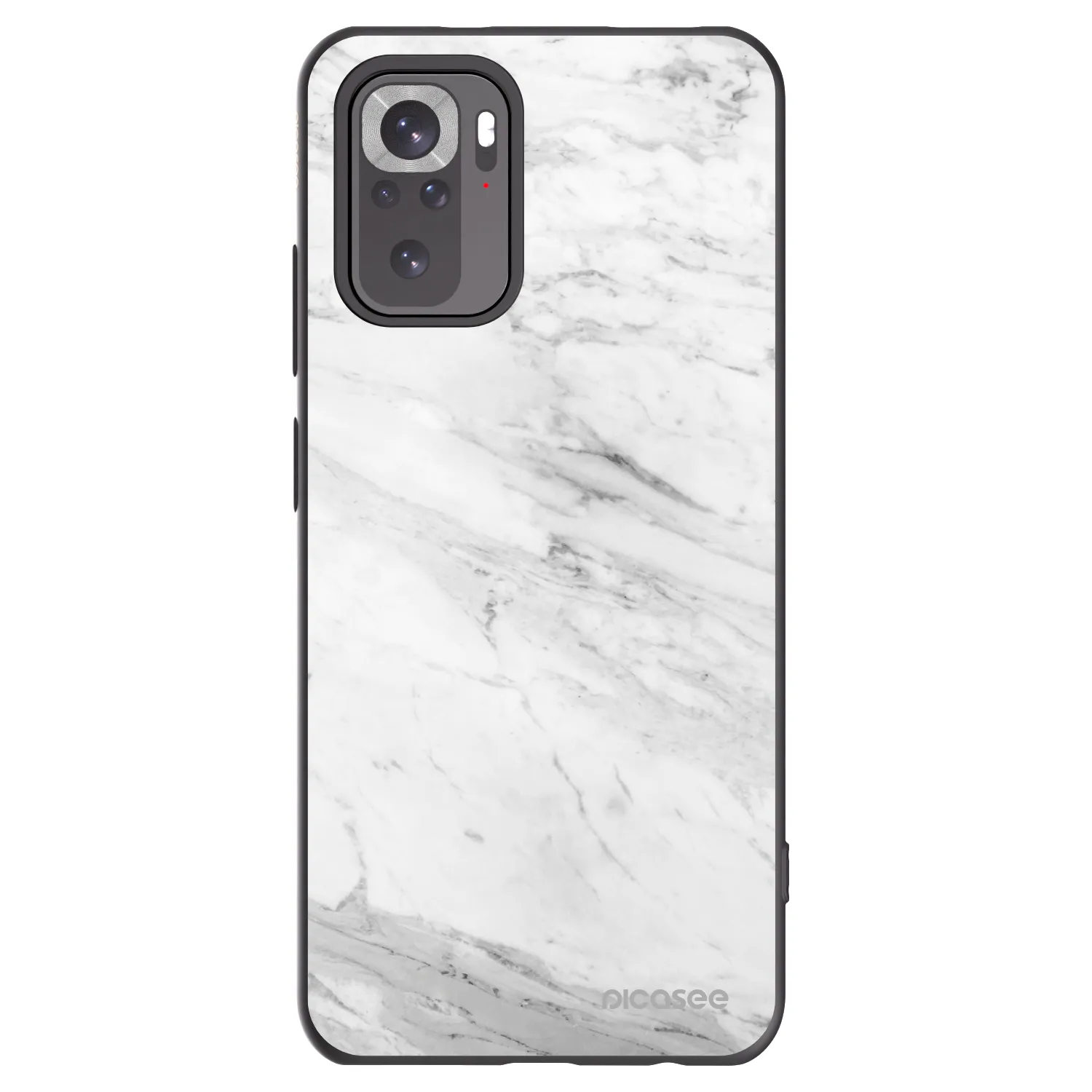 Picasee Xiaomi Redmi Note 11S 4G Hülle - Schwarzes Silikon - White marble