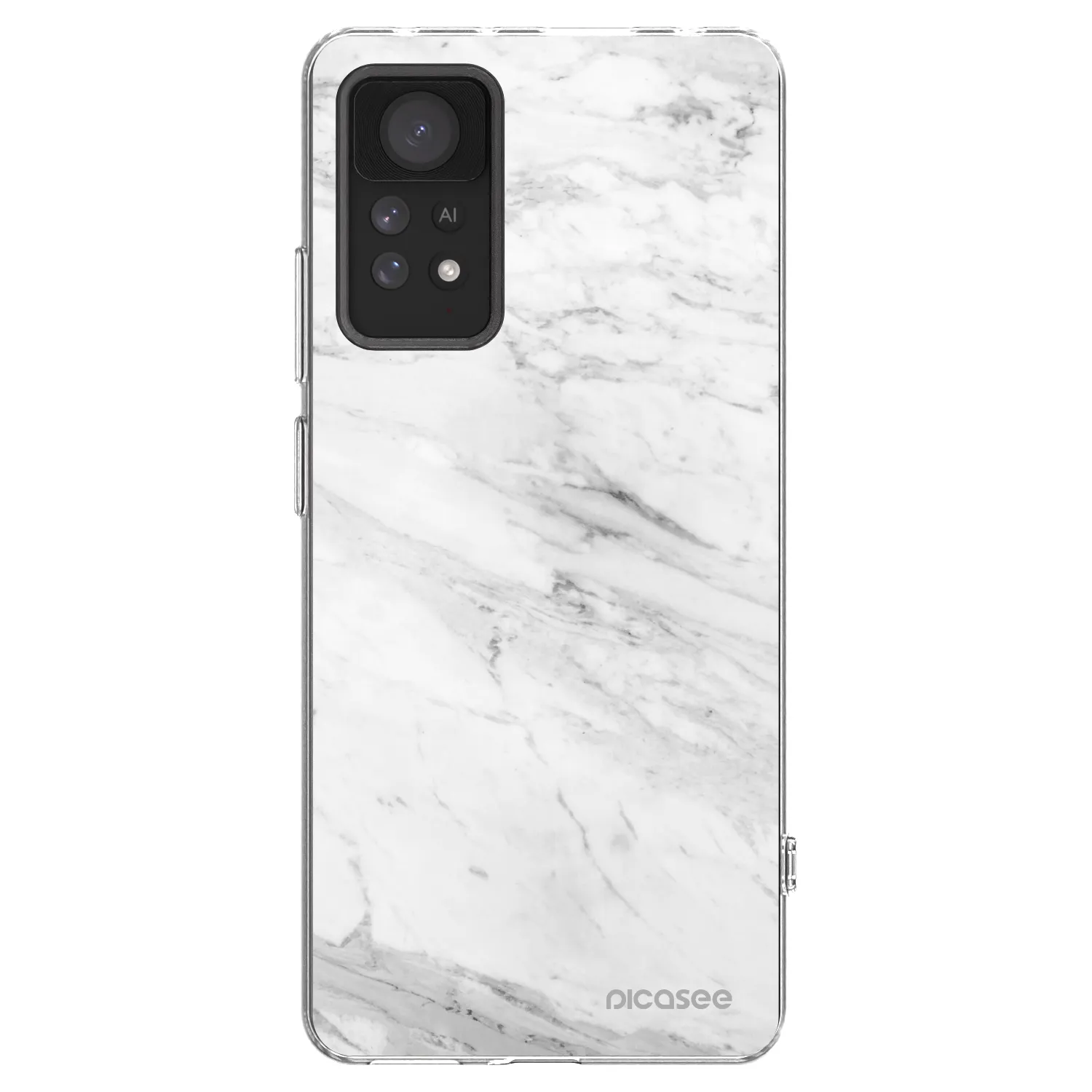 Picasee Xiaomi Redmi Note 11 Pro 5G Hülle - Transparentes Silikon - White marble