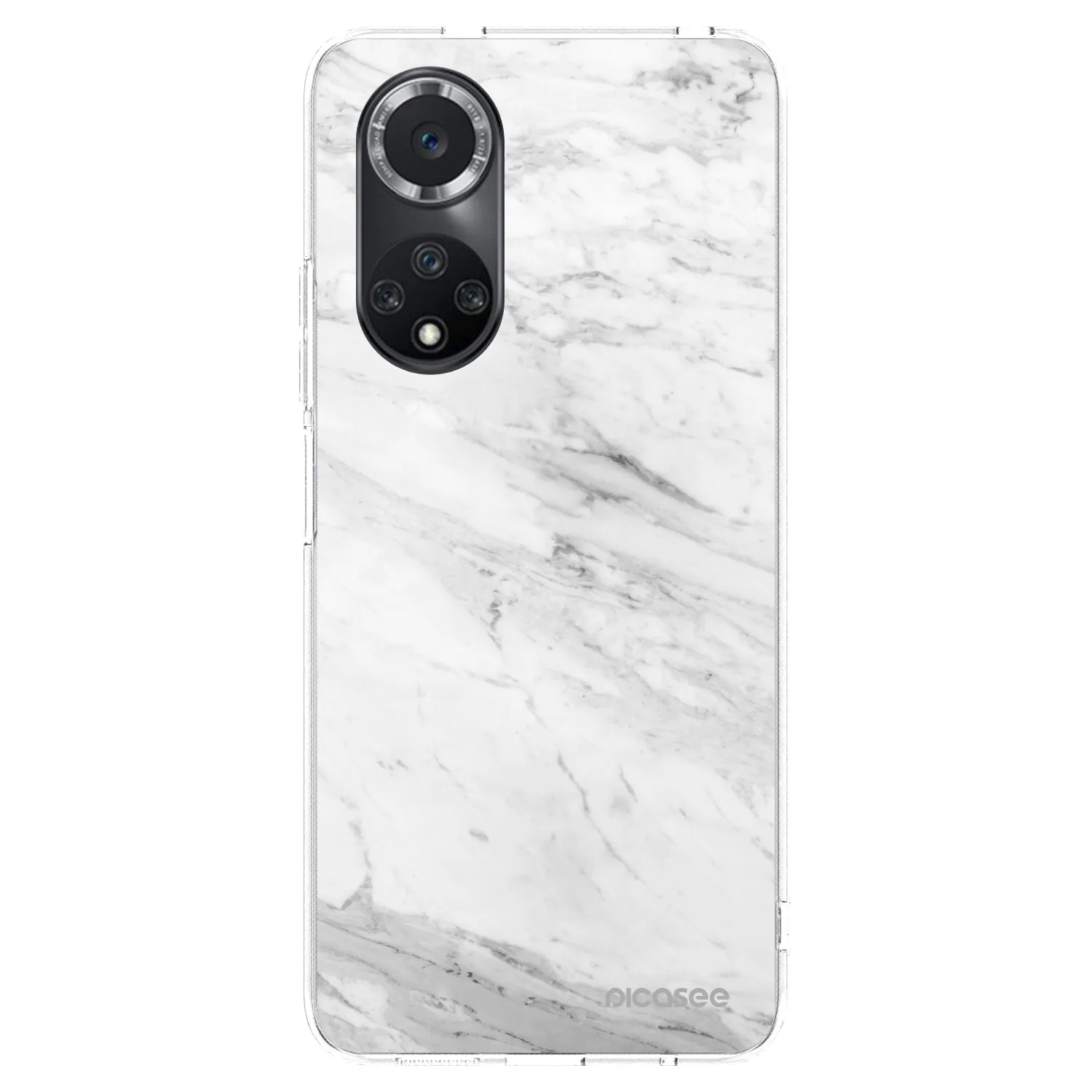 Picasee Huawei Nova 9 SE Hülle - Transparentes Silikon - White marble