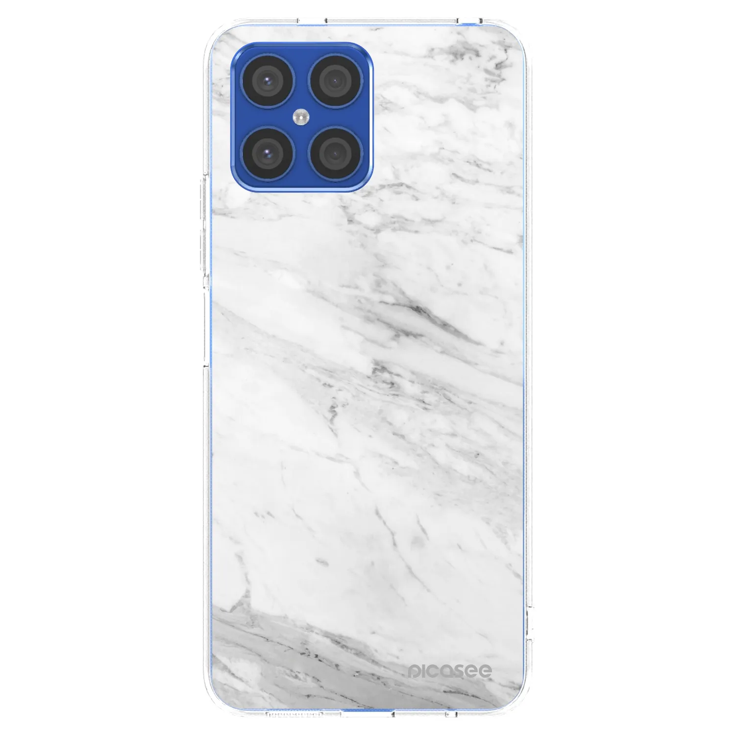 Picasee Honor X8 4G Hülle - Transparentes Silikon - White marble