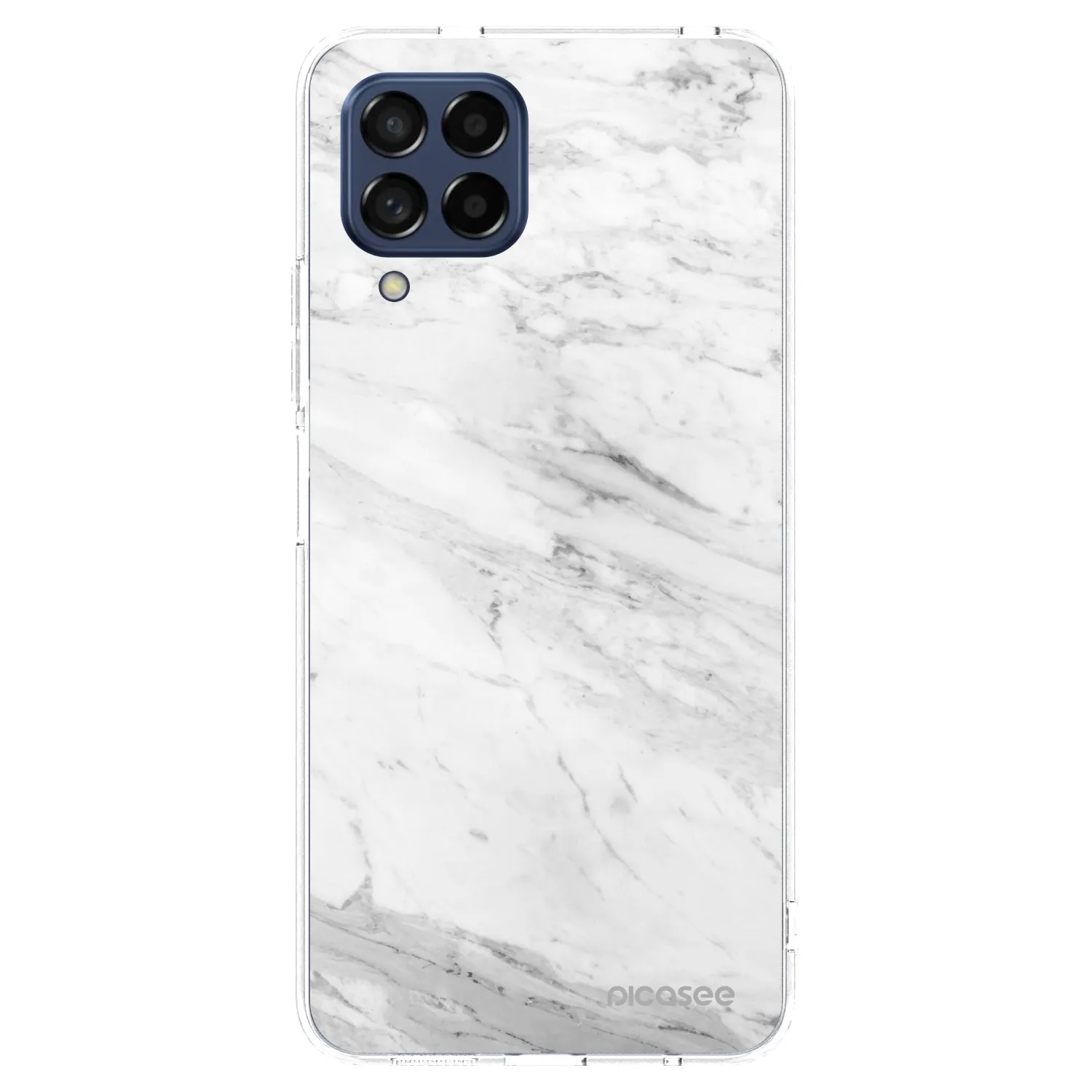 Picasee Samsung Galaxy M53 5G Hülle - Transparentes Silikon - White marble