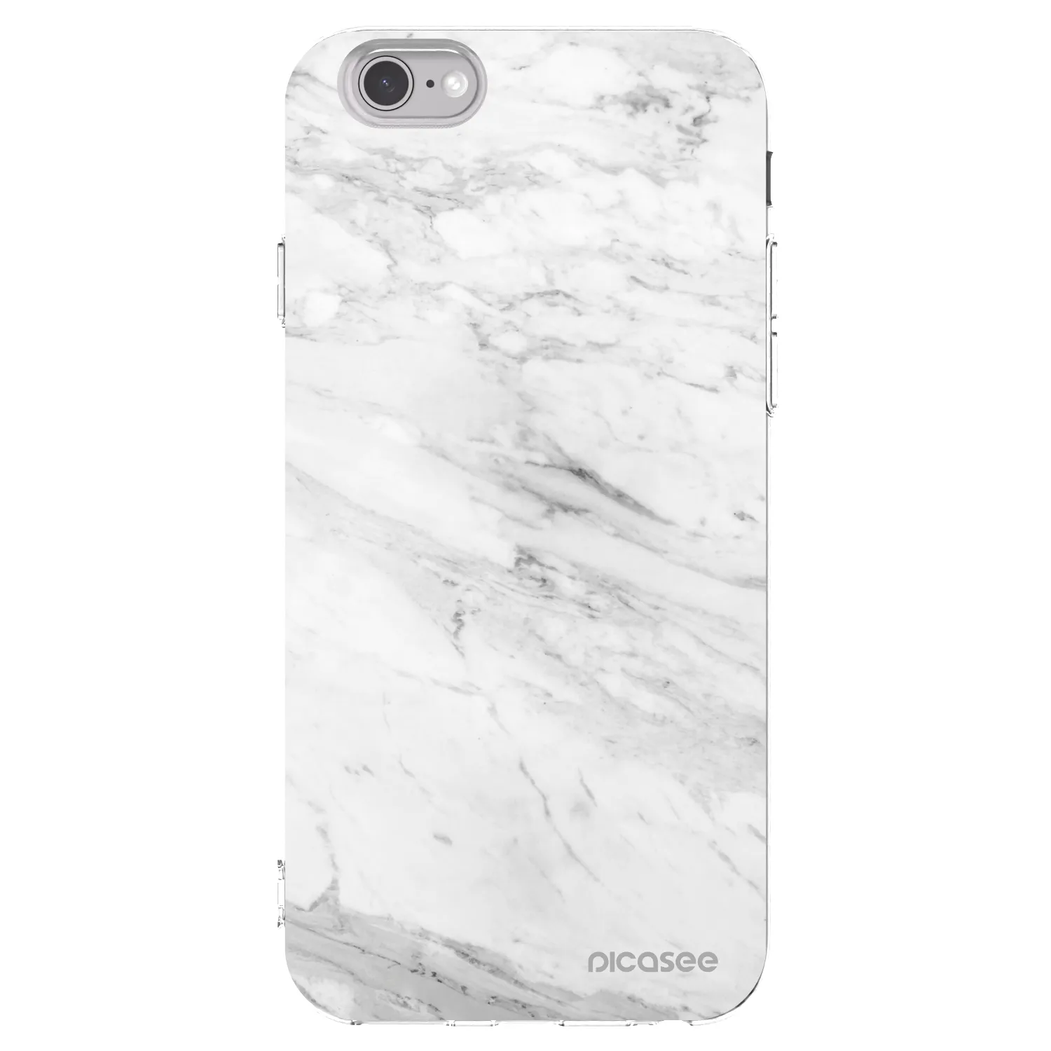 Picasee Apple iPhone 6/6S Hülle - Transparentes Silikon - White marble