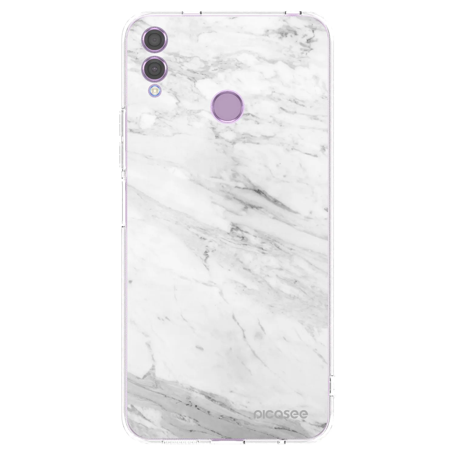 Picasee Honor 8X Hülle - Transparentes Silikon - White marble