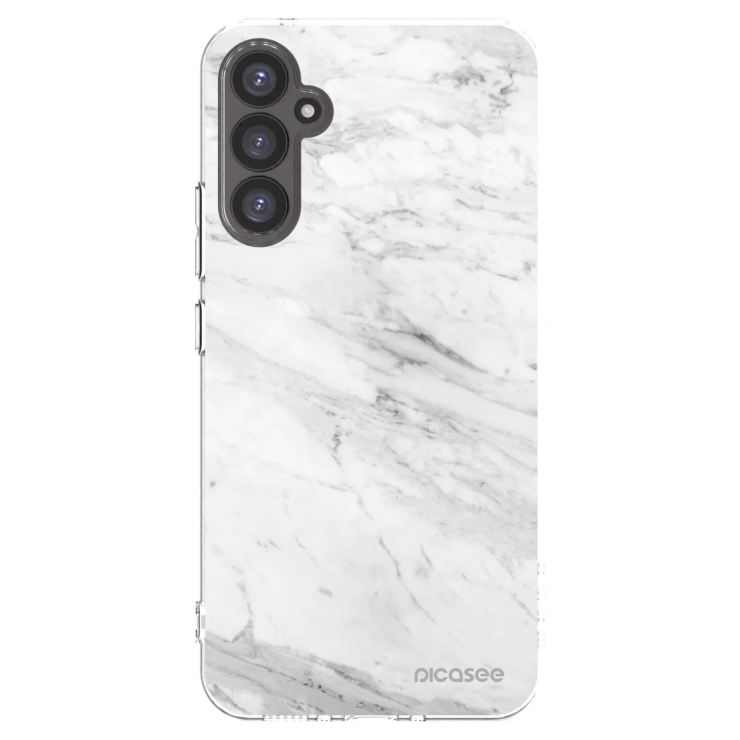 Picasee Samsung Galaxy A34 5G A346B Hülle - Transparentes Silikon - White marble
