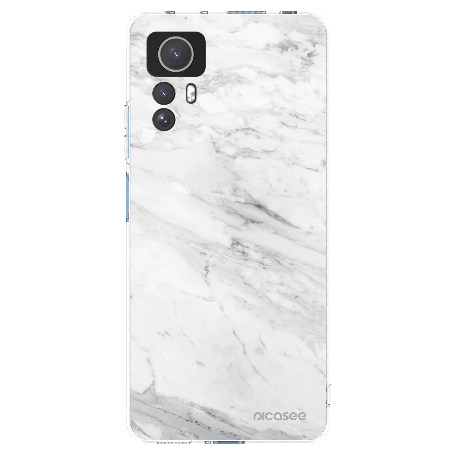 Picasee Xiaomi Redmi Note 12S Hülle - Transparentes Silikon - White marble