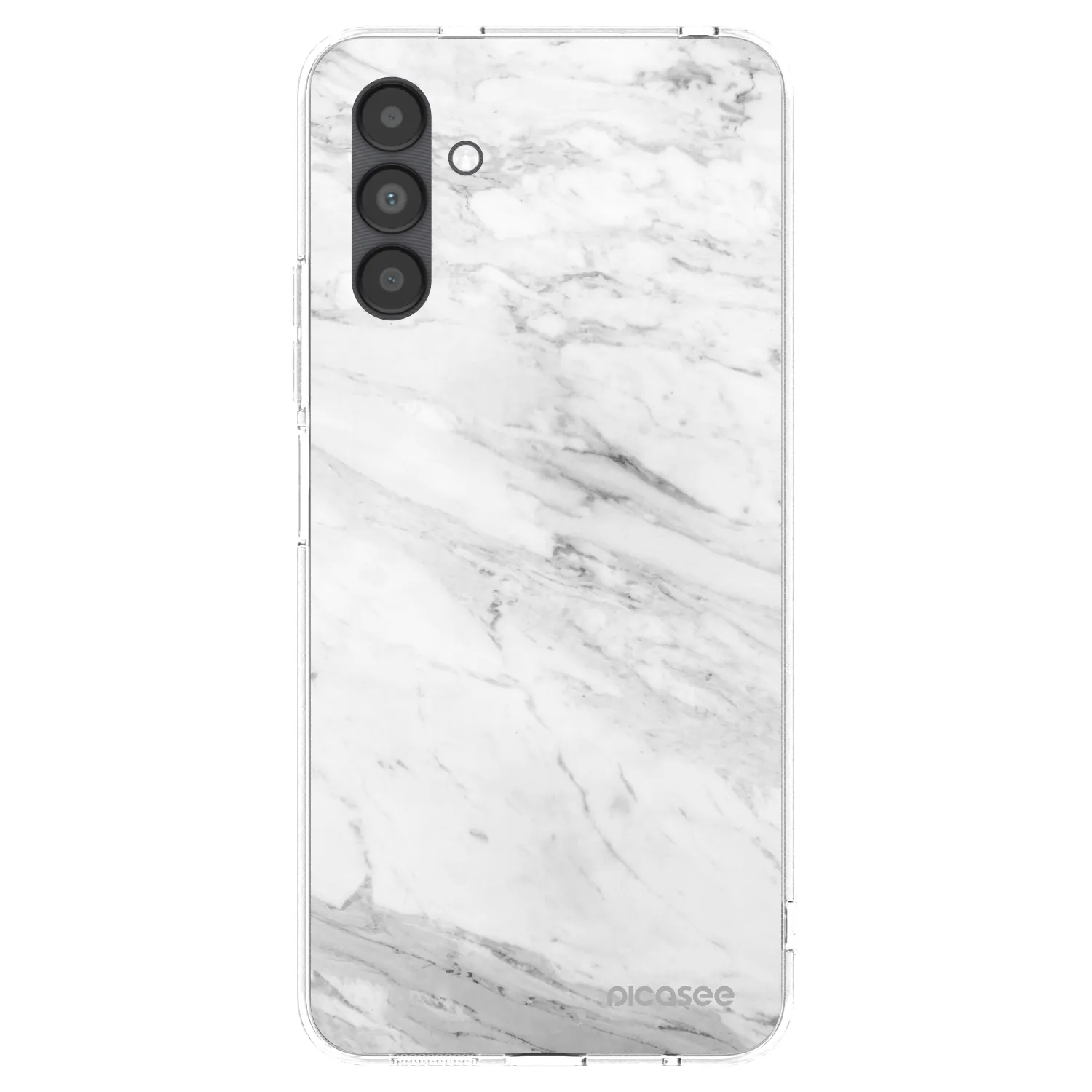 Picasee Samsung Galaxy A04s A047F Hülle - Transparentes Silikon - White marble