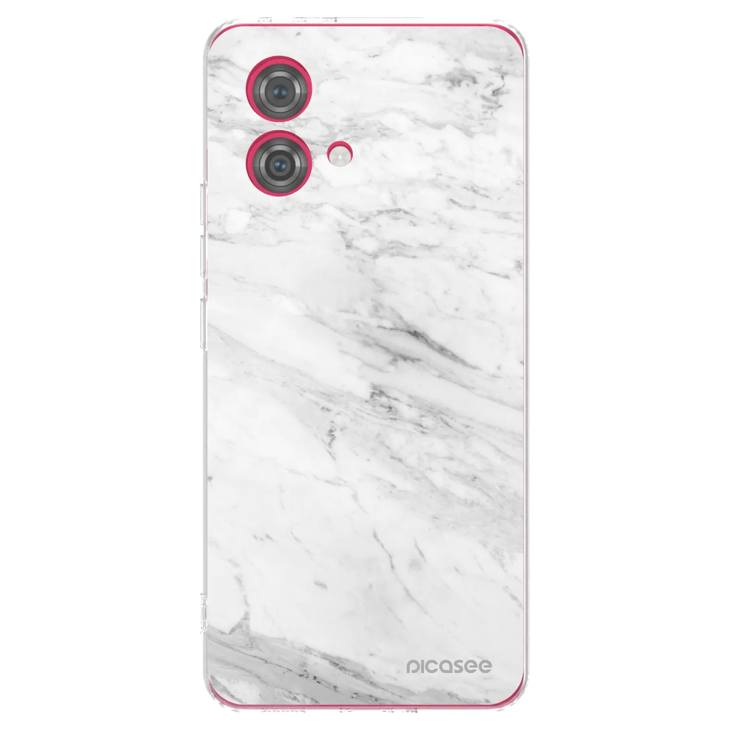 Picasee Motorola Moto G84 5G Hülle - Transparentes Silikon - White marble