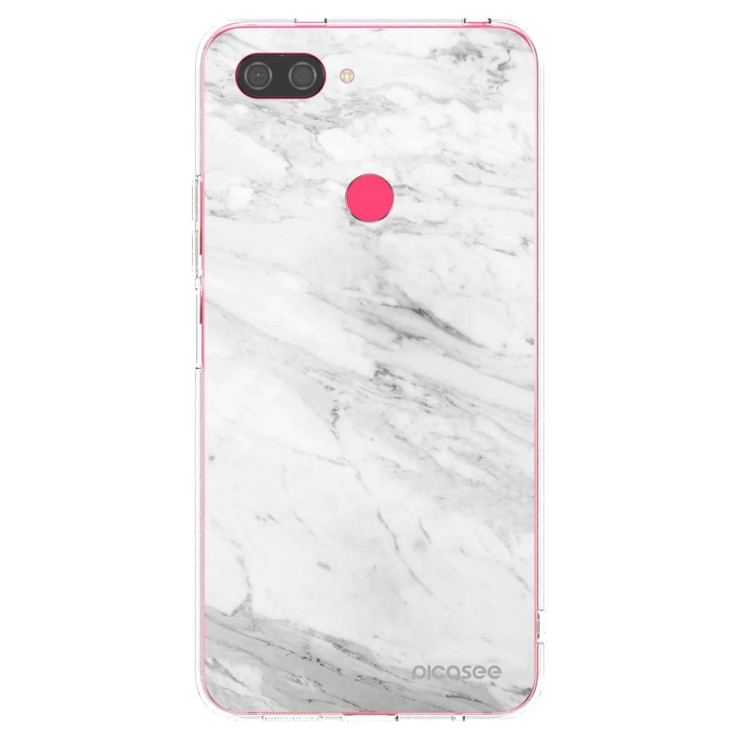 Picasee Xiaomi Mi 8 Lite Hülle - Transparentes Silikon - White marble