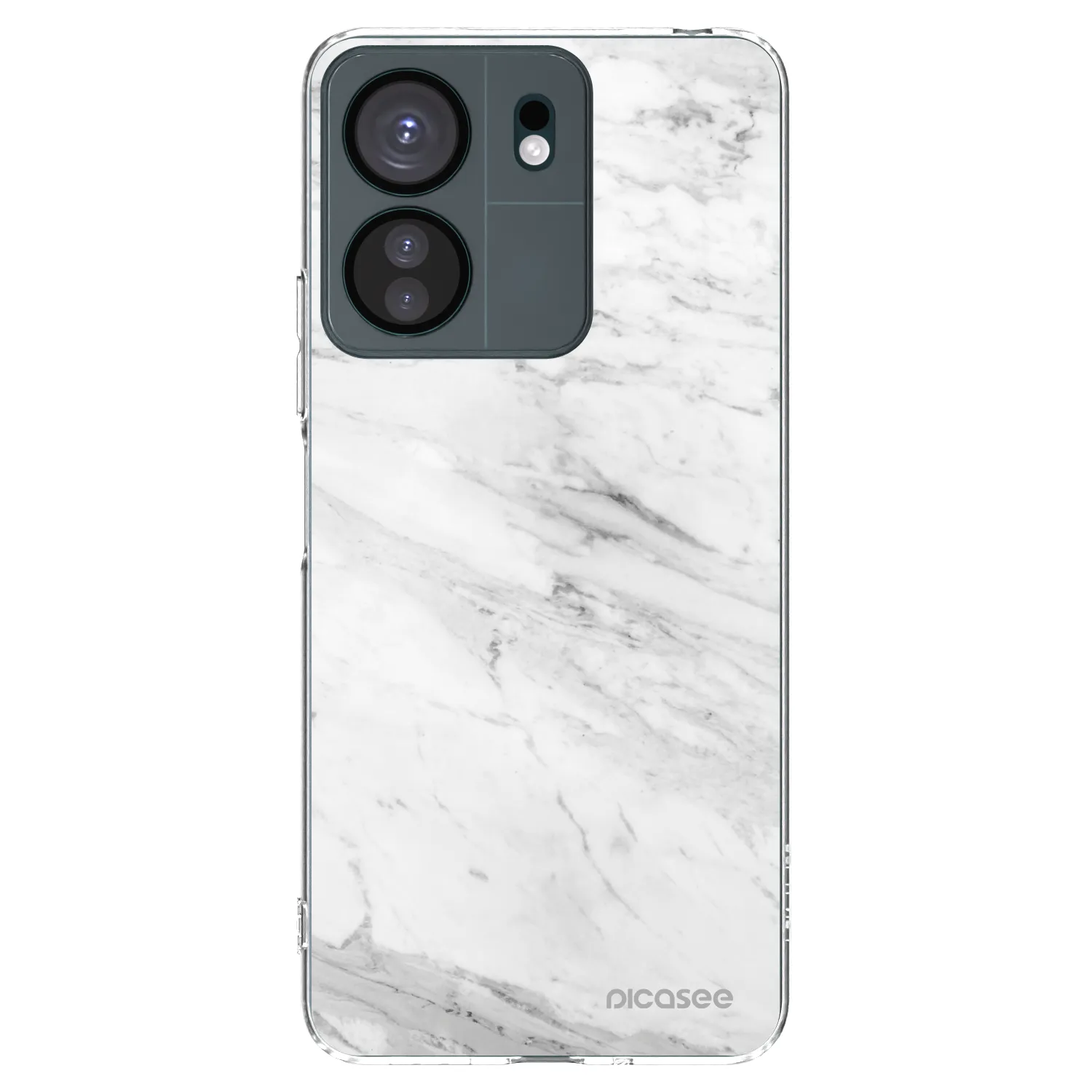 Picasee Xiaomi Redmi 13C 4G Hülle - Transparentes Silikon - White marble