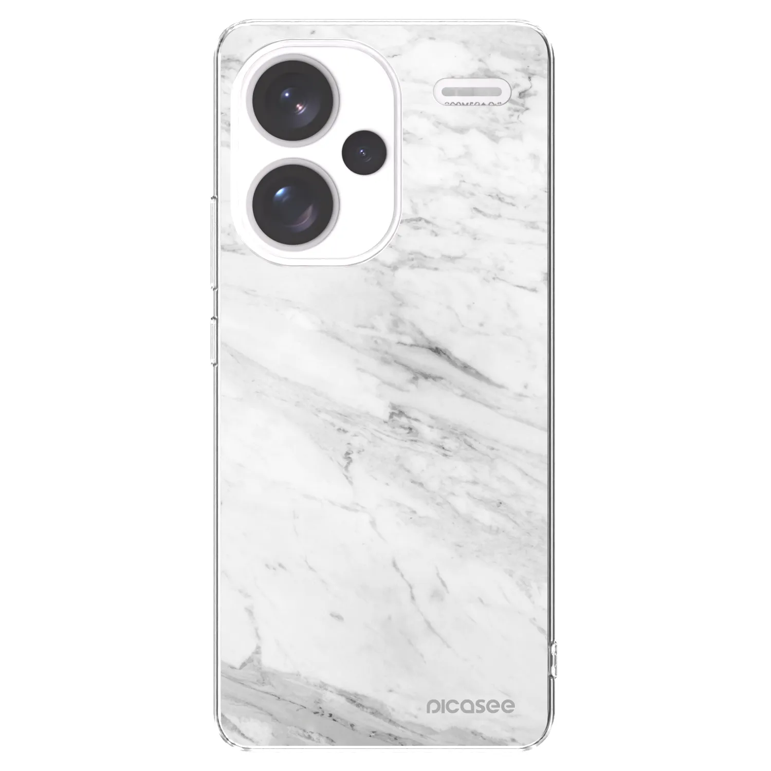 Picasee Xiaomi Redmi Note 13 Pro+ 5G Hülle - Transparentes Silikon - White marble
