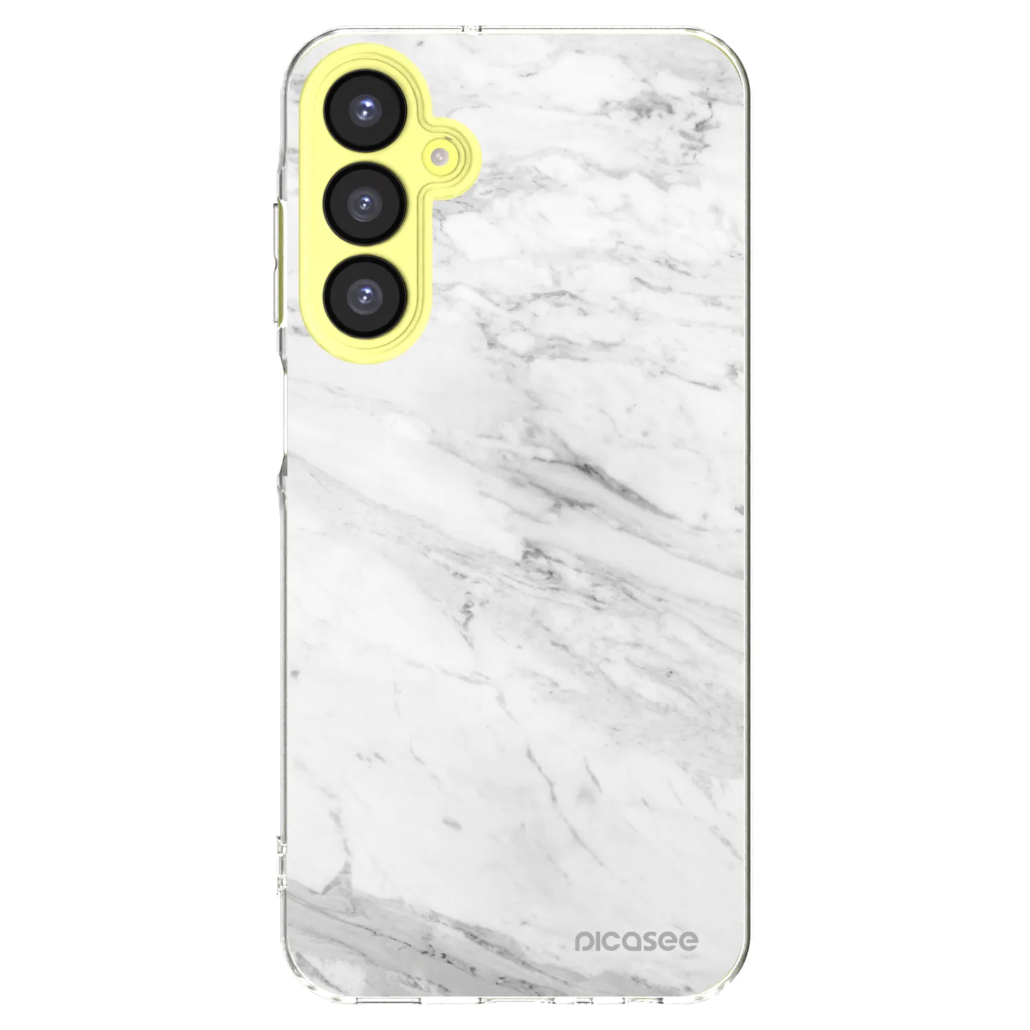 Picasee Samsung Galaxy A25 A256B 5G Hülle - Transparentes Silikon - White marble