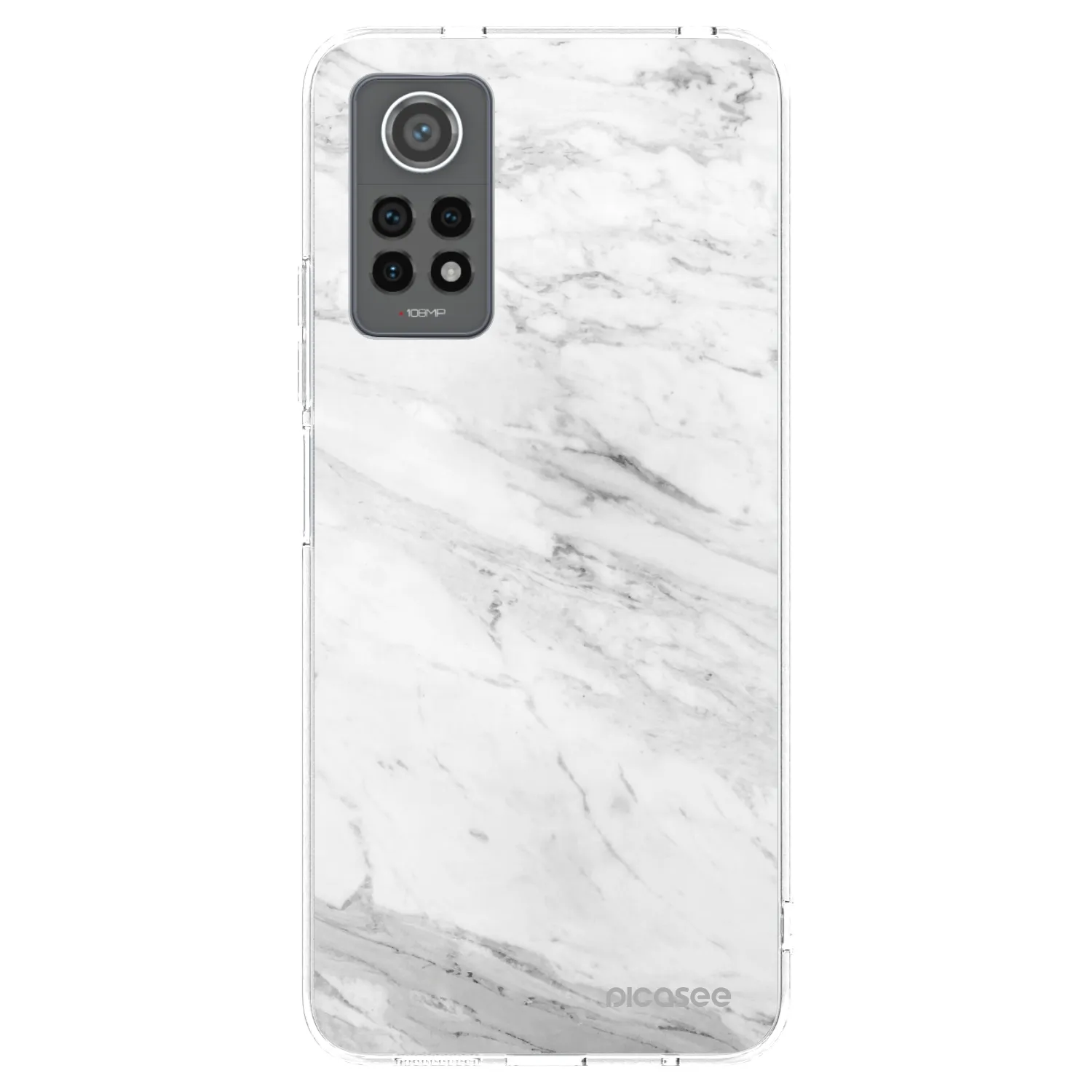 Picasee Xiaomi Redmi Note 12 Pro 4G Hülle - Transparentes Silikon - White marble