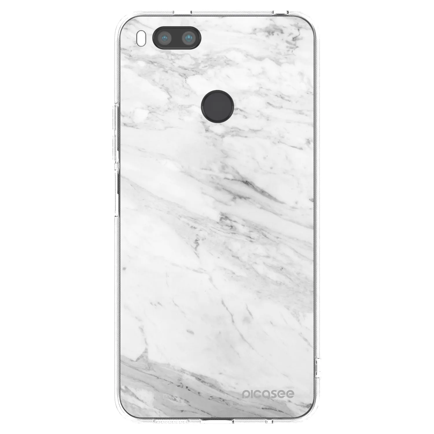 Picasee Xiaomi Mi A1 Global Hülle - Transparentes Silikon - White marble