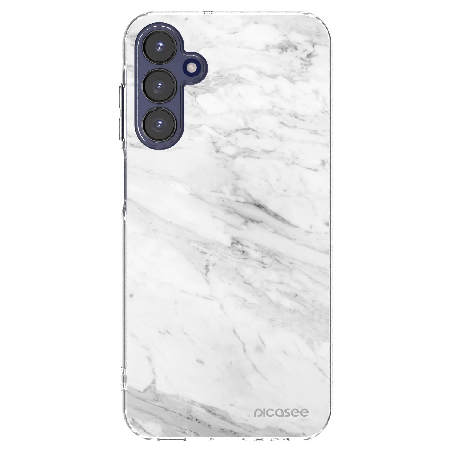 Picasee Samsung Galaxy A15 A155F 4G Hülle - Transparentes Silikon - White marble