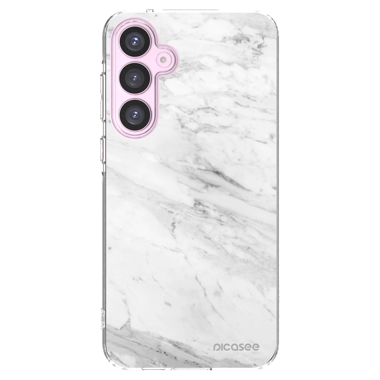Picasee Samsung Galaxy A55 5G A556B Hülle - Transparentes Silikon - White marble