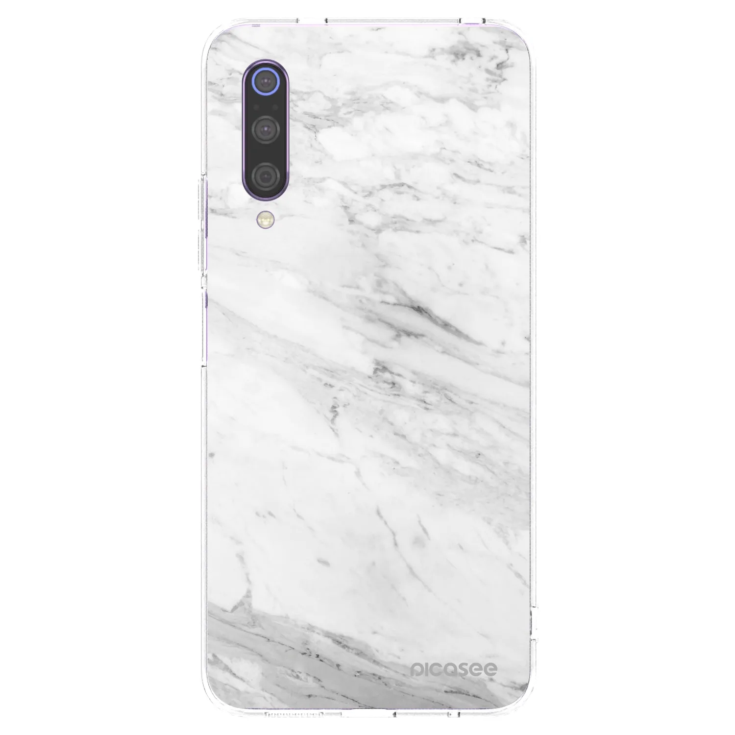 Picasee Xiaomi Mi 9 Hülle - Transparentes Silikon - White marble