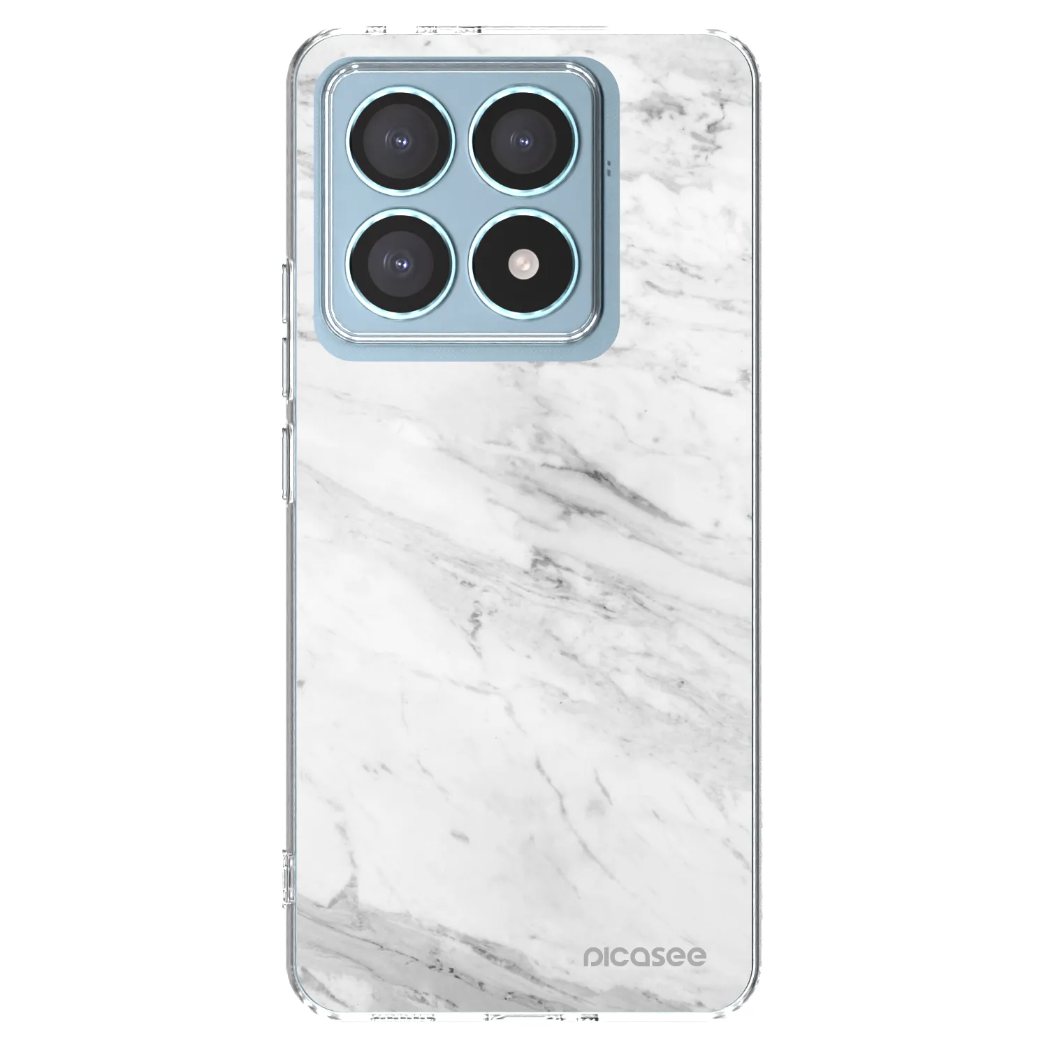 Picasee Xiaomi 14T Pro Hülle - Transparentes Silikon - White marble