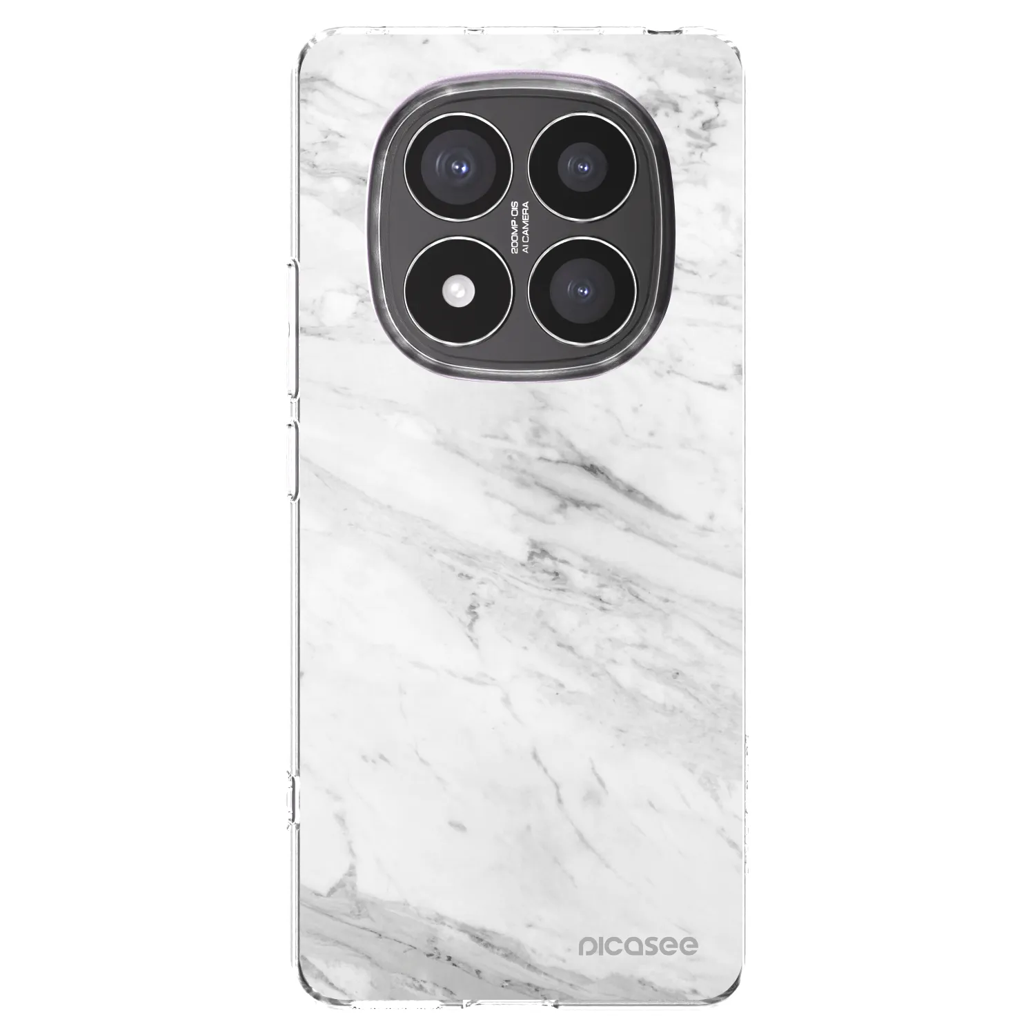 Picasee Xiaomi Redmi Note 14 Pro+ 5G Hülle - Transparentes Silikon - White marble