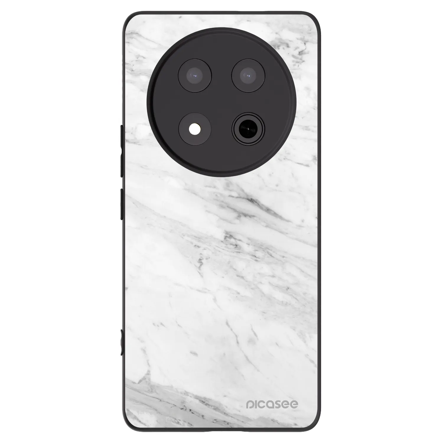 Picasee Honor Magic7 Lite 5G Hülle - Schwarzes Silikon - White marble