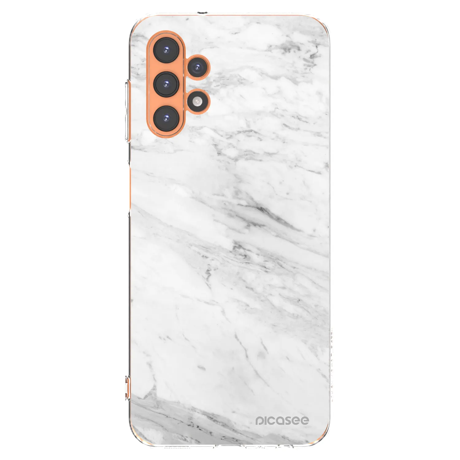 Picasee Samsung Galaxy A13 5G Hülle - Transparentes Silikon - White marble