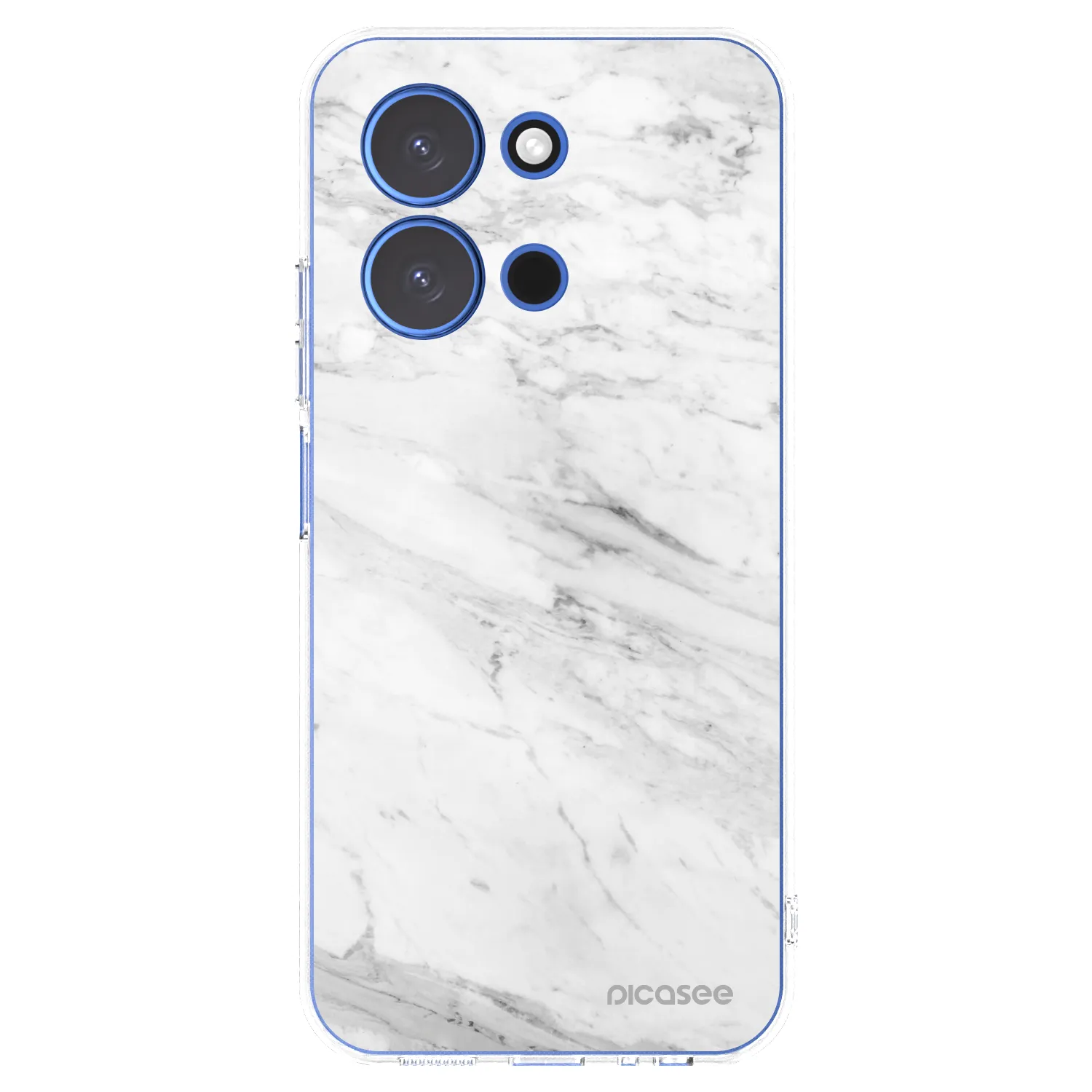 Picasee Xiaomi Redmi 15C 4G Hülle - Transparentes Silikon - White marble