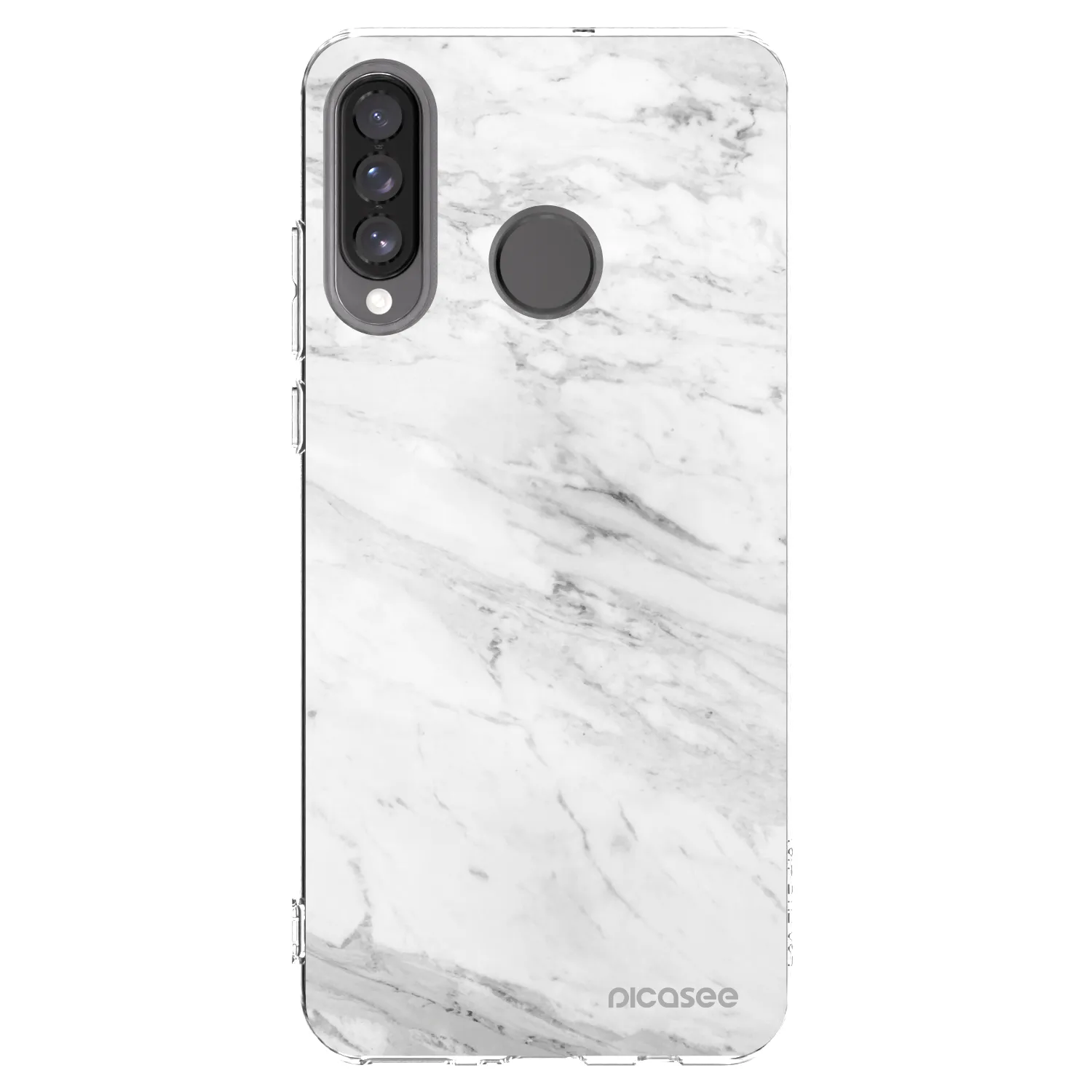 Picasee Huawei P30 Lite Hülle - Transparentes Silikon - White marble