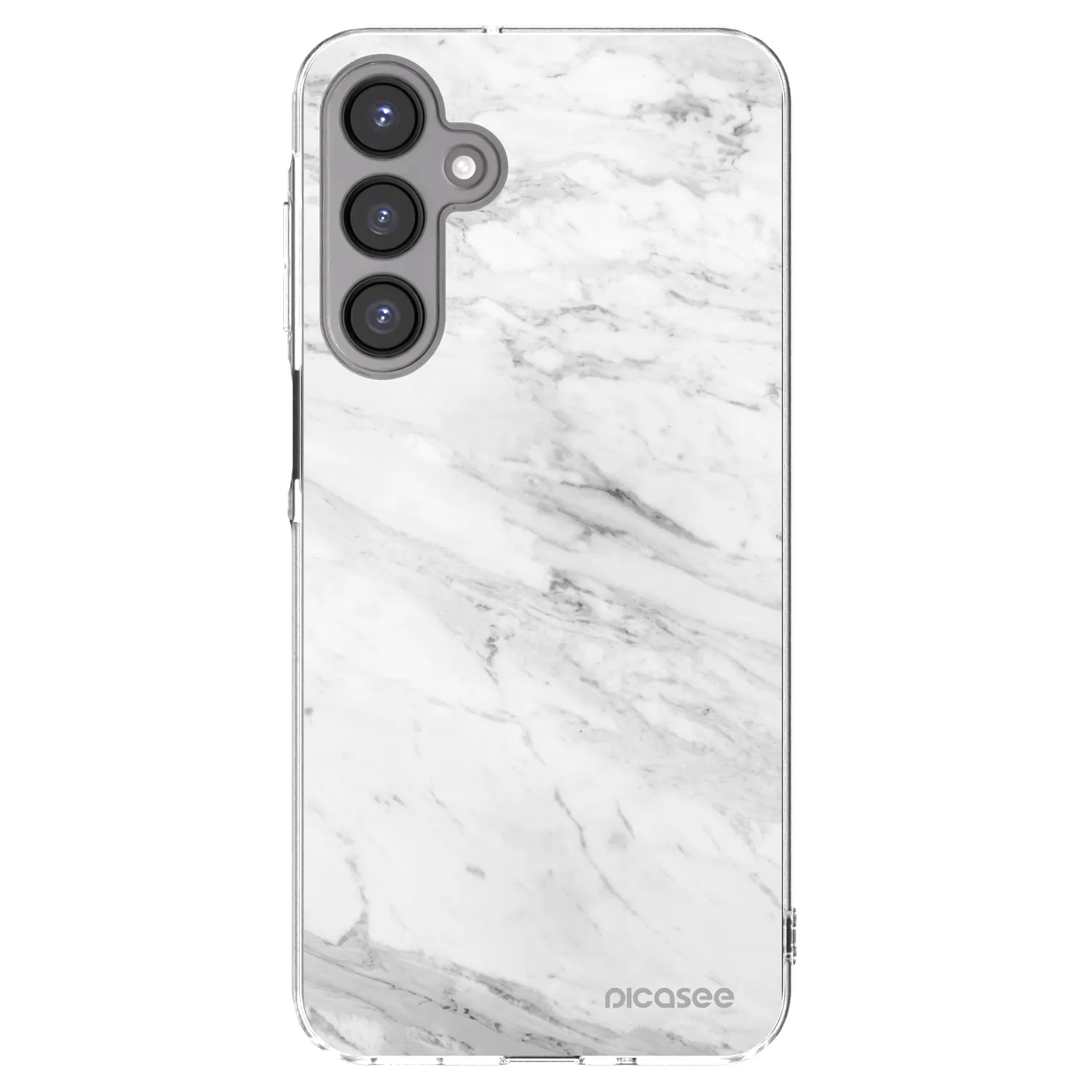 Picasee Samsung Galaxy A16 4G Hülle - Transparentes Silikon - White marble