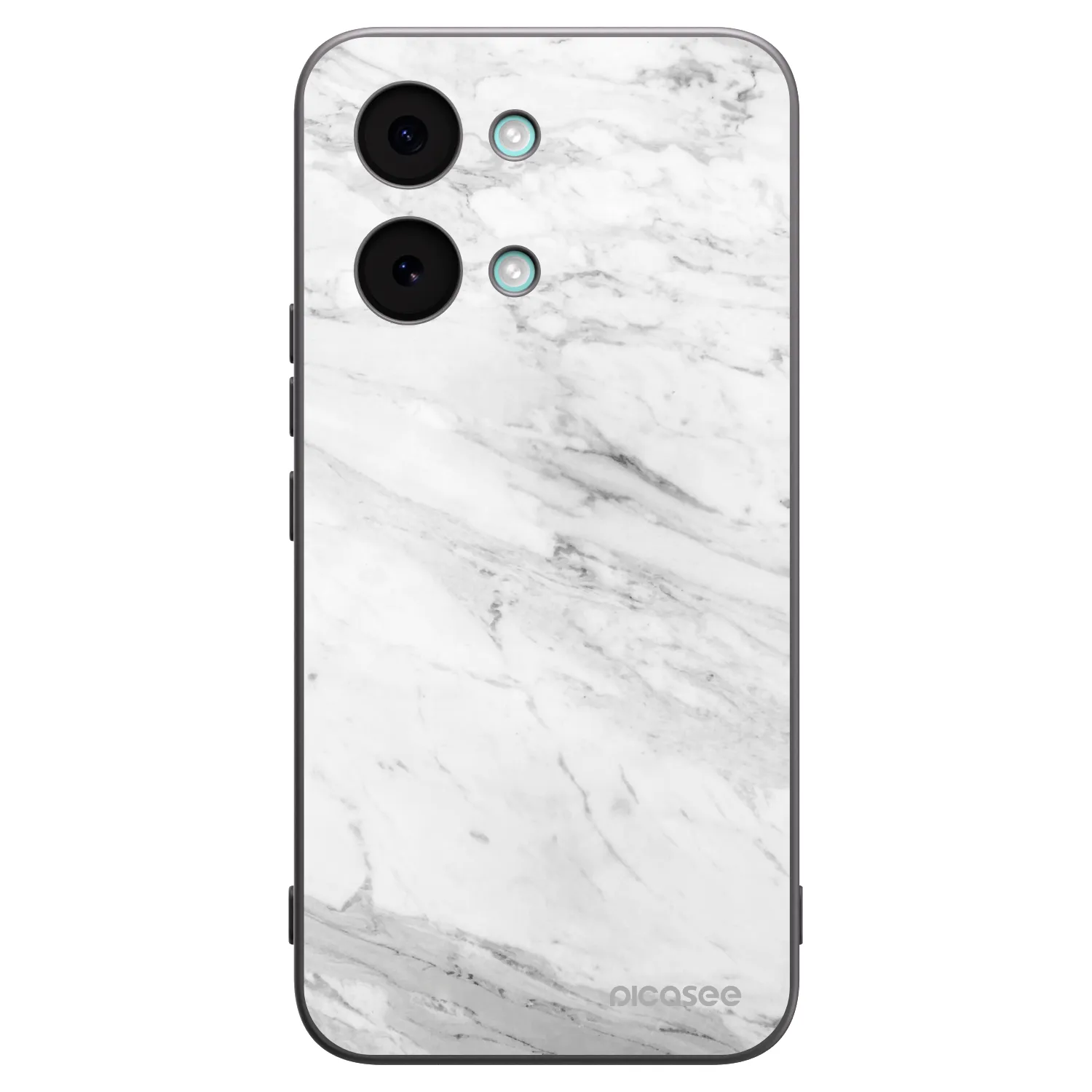 Picasee Xiaomi Poco X8 Pro Max Hülle - Schwarzes Silikon - White marble
