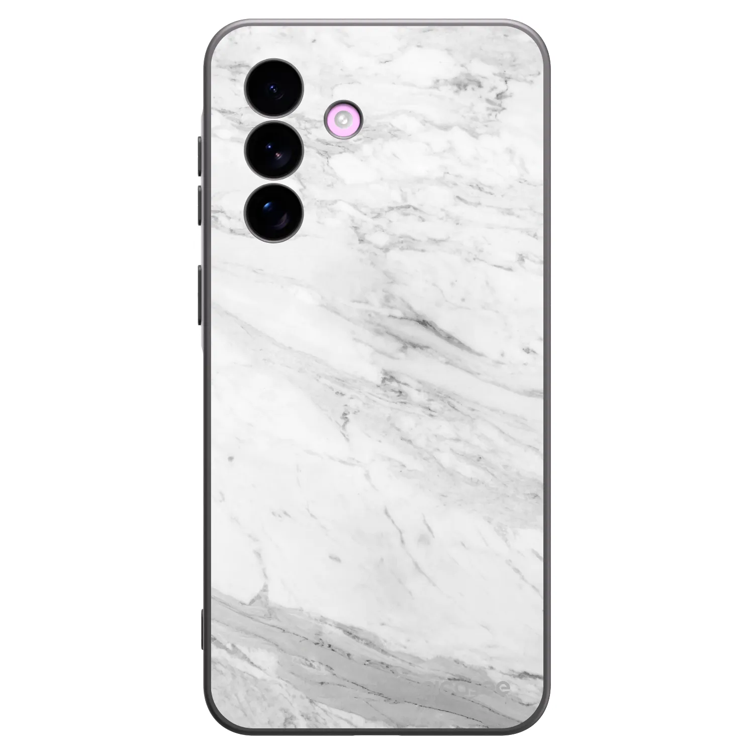 Picasee Samsung Galaxy A57 5G Hülle - Schwarzes Silikon - White marble