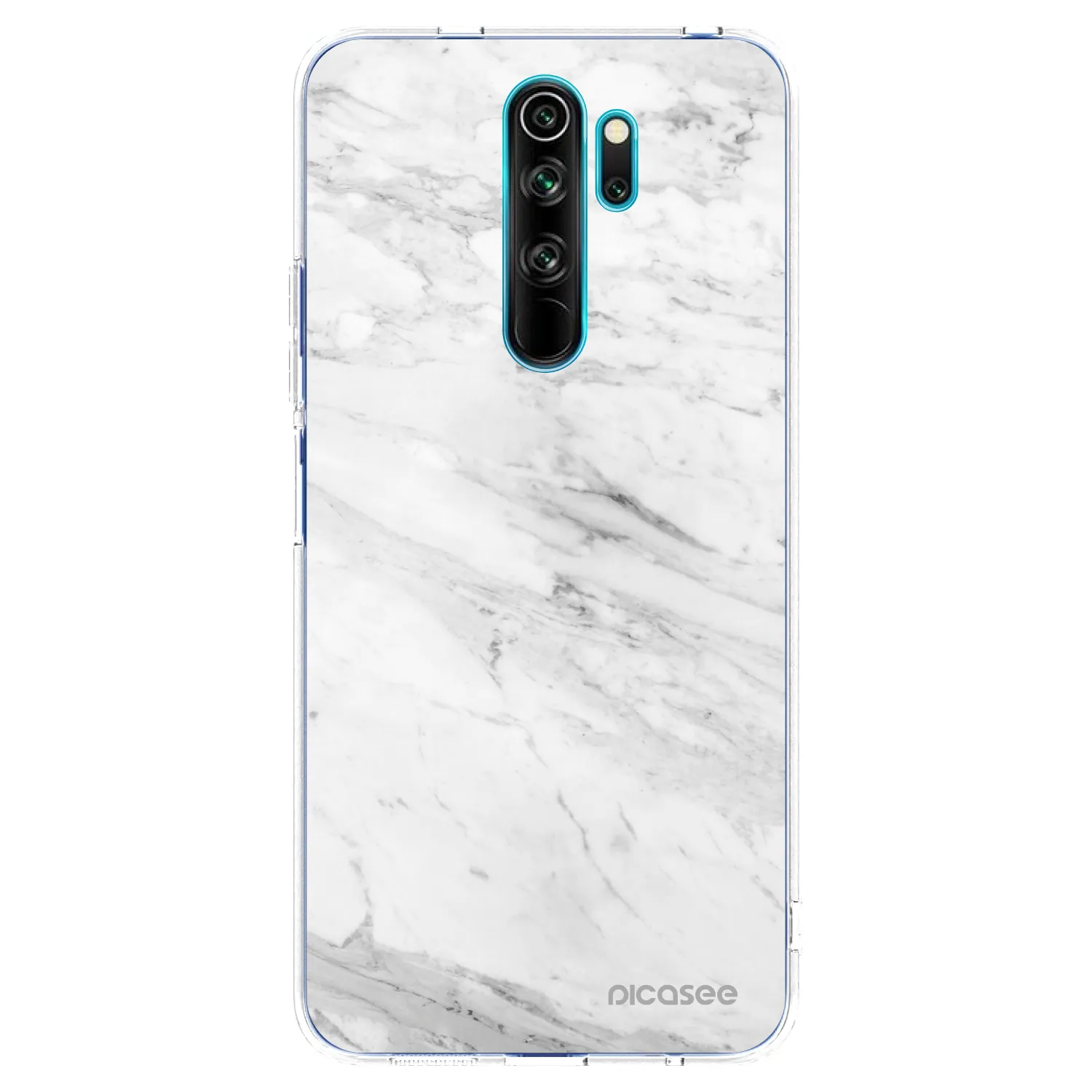 Picasee Xiaomi Redmi Note 8 Pro Hülle - Transparentes Silikon - White marble