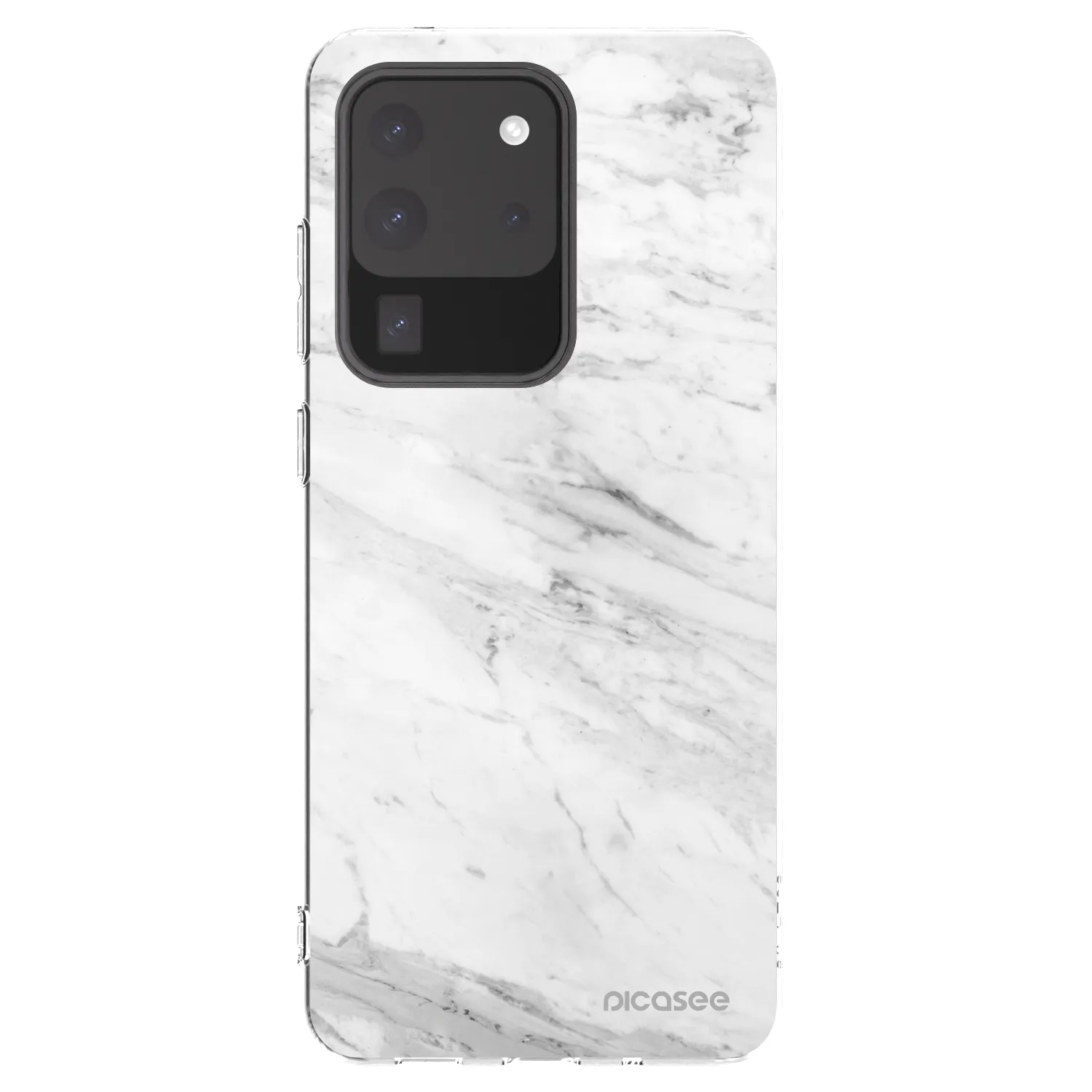 Picasee Samsung Galaxy S20 Ultra 5G G988F Hülle - Transparentes Silikon - White marble