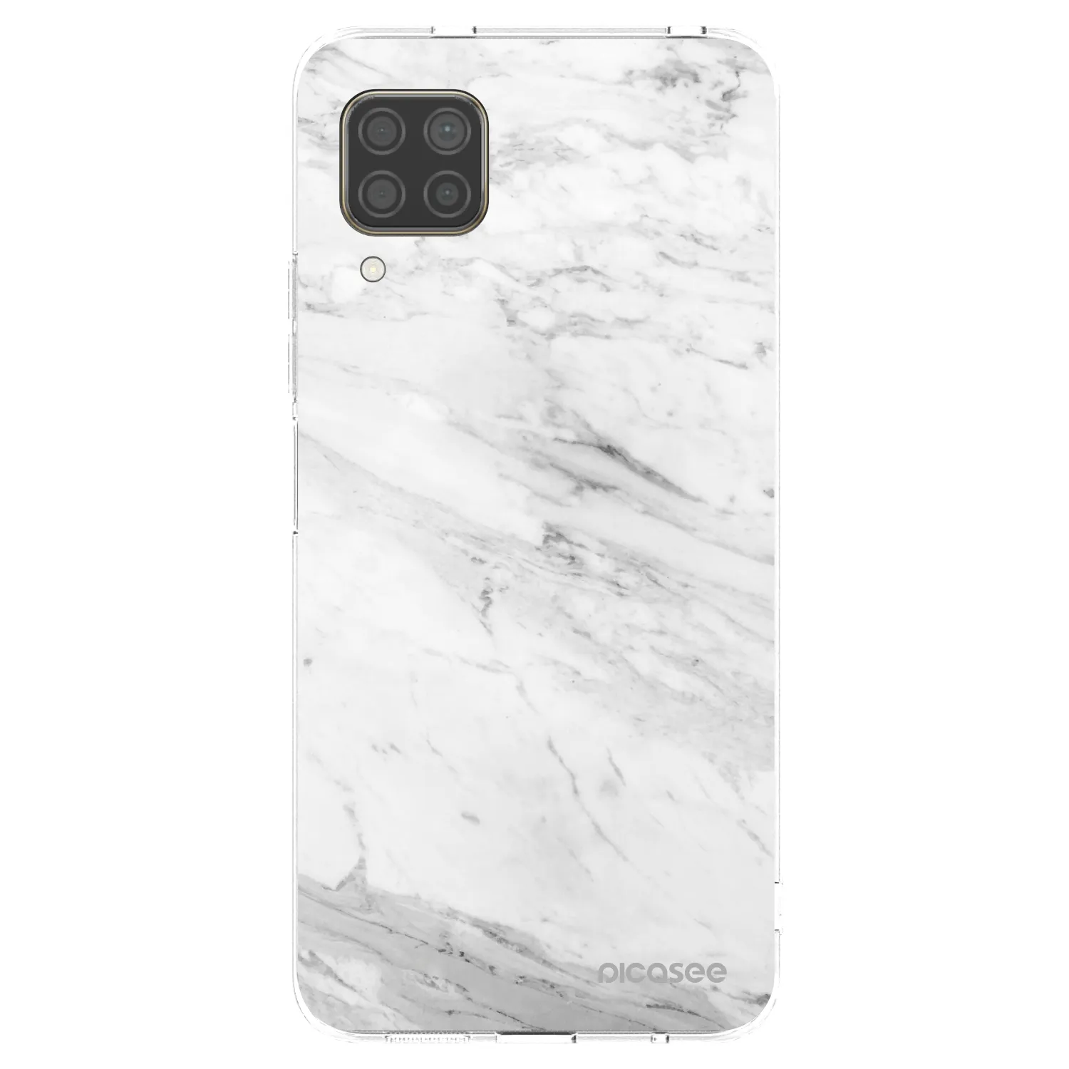 Picasee Huawei P40 Lite Hülle - Transparentes Silikon - White marble