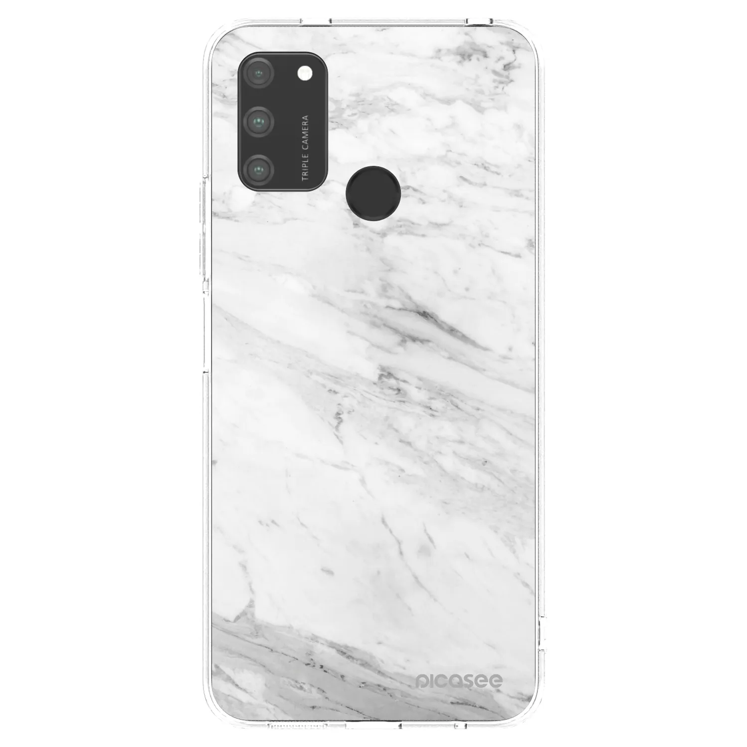 Picasee Honor 9A Hülle - Transparentes Silikon - White marble