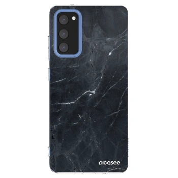 Picasee Samsung Galaxy S20 FE Hülle - Transparentes Silikon - Black marble