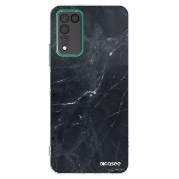 Picasee Honor 10X Lite Hülle - Transparentes Silikon - Black marble