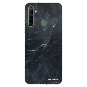 Picasee Realme 6i Hülle - Transparentes Silikon - Black marble