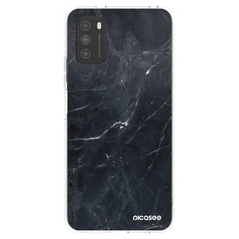 Picasee Xiaomi Poco M3 Hülle - Transparentes Silikon - Black marble