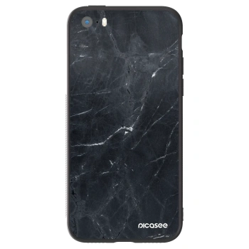 Hülle für Apple iPhone 5/5S/SE - Black marble
