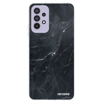 Picasee Samsung Galaxy A32 4G SM-A325F Hülle - Transparentes Silikon - Black marble