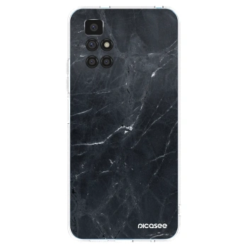 Picasee Xiaomi Redmi 10 Hülle - Transparentes Silikon - Black marble