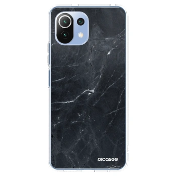 Picasee Xiaomi 11 Lite 5G NE Hülle - Transparentes Silikon - Black marble