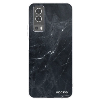 Picasee Vivo Y72 5G Hülle - Transparentes Silikon - Black marble