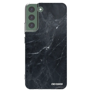 Picasee Samsung Galaxy S22+ 5G Hülle - Transparentes Silikon - Black marble