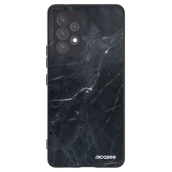 Picasee Samsung Galaxy A53 5G A536 Hülle - Schwarzes Silikon - Black marble